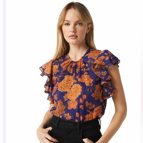 Misa Los Angeles Tops - MISA Los Angeles Galeta Top In Blue
Marigold XS